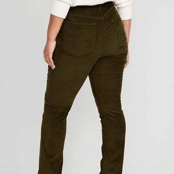 Old Navy Extra High-Waisted Kicker Corduroy Boot-Cut Pants for Women New - Picture 8 of 10